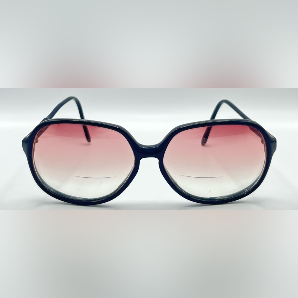 Vintage Landolfi 5095 Navy Blue Oval Sunglasses Frames Only - Picture 3 of 8